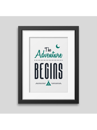 The adventure begins Framed poster