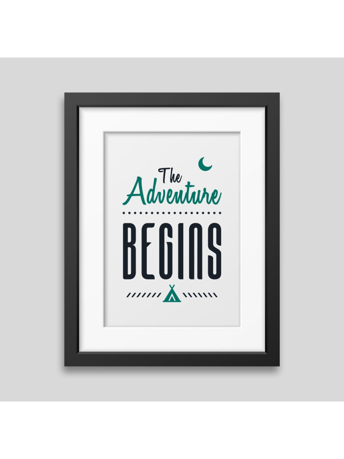 The adventure begins Framed poster